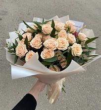 Букет Кремовые розы Латте в Поречье-Рыбное