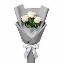 Букет 3 белые розы #REPLACE_PRED# Поречье-Рыбное